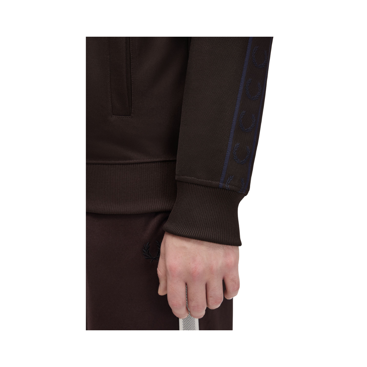 Contrast Tape Track Jacket - Rich Brown