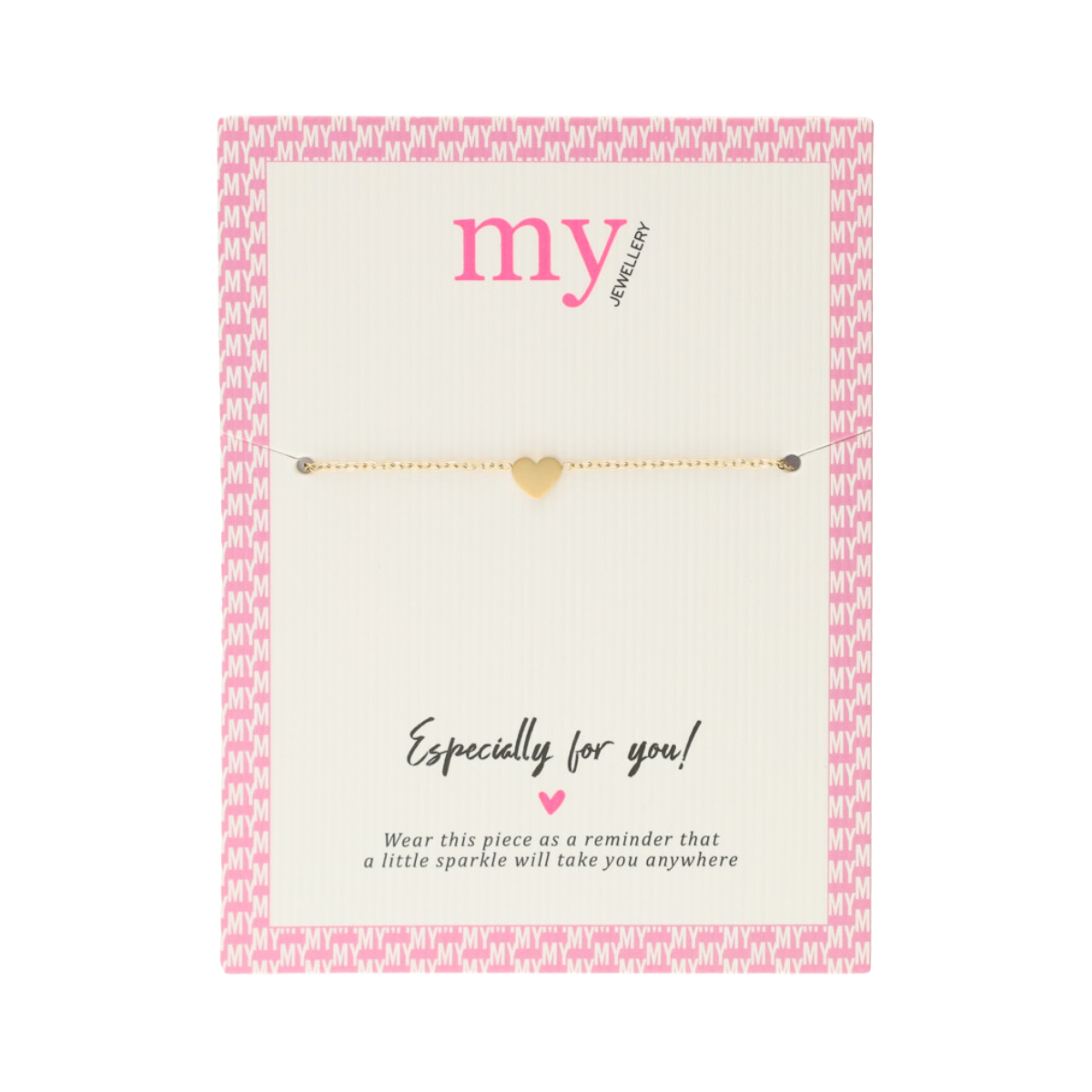 Bracelet With Heart - Gold