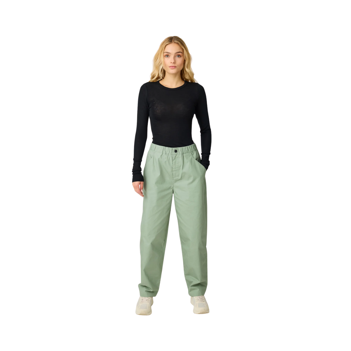 Merino Rib Long Sleeve T-Shirt - Black Jet