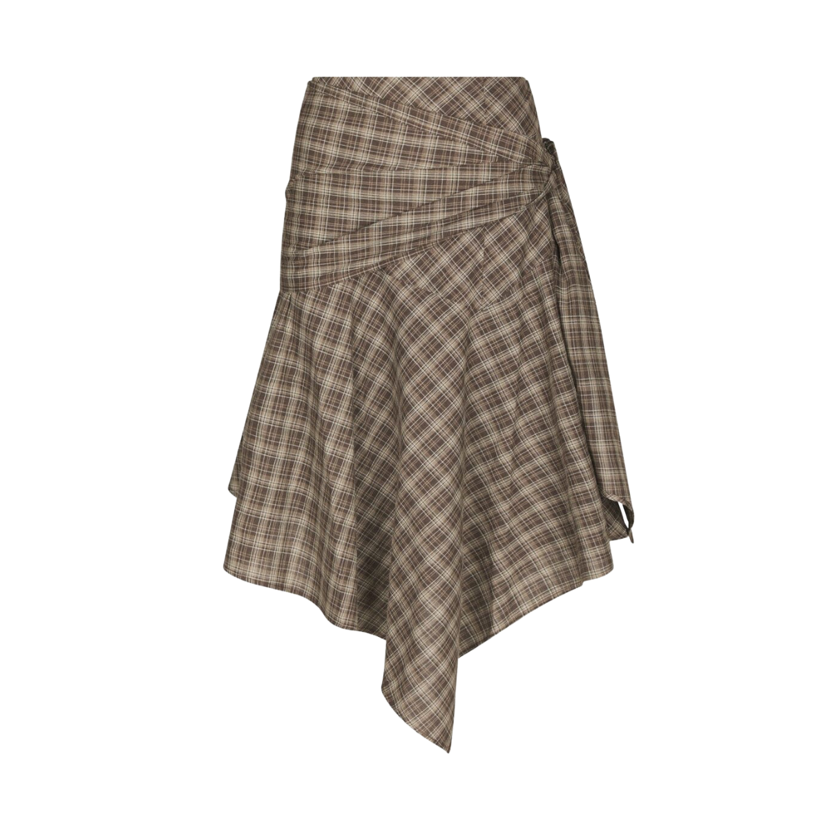 Sabella Check Skirt - Brown Check