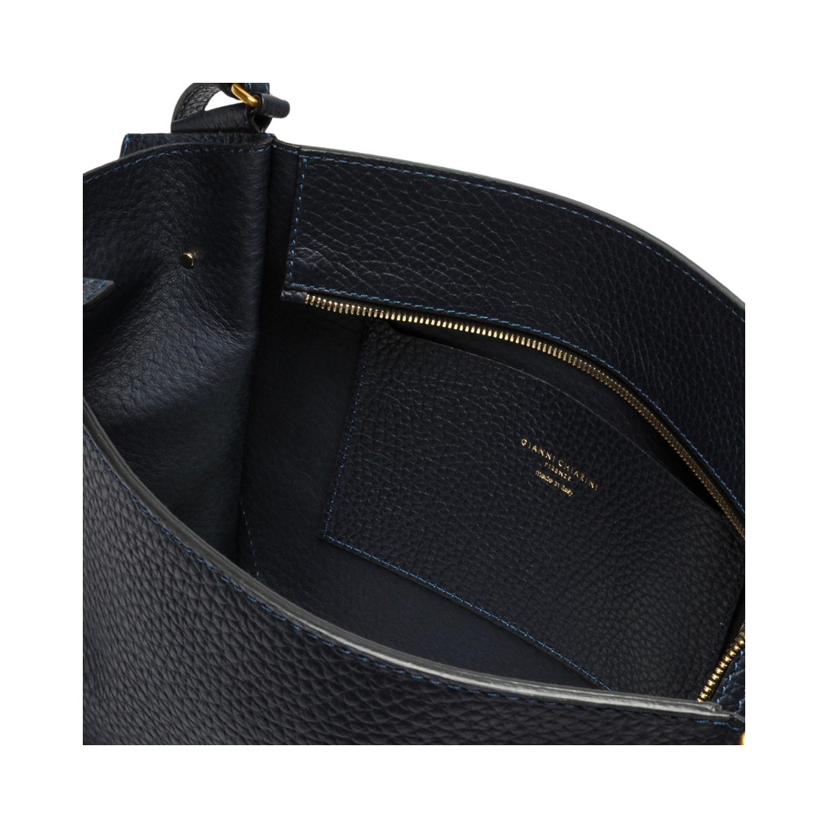 Bloom Grained Leather Bag - Notturno