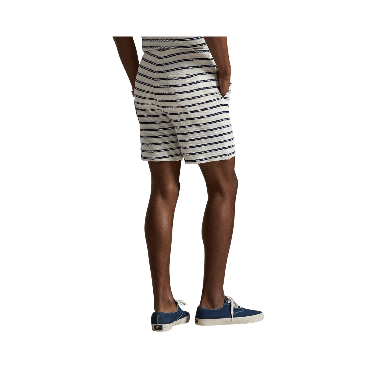Knit Shorts - Pale Cream/Newport Navy