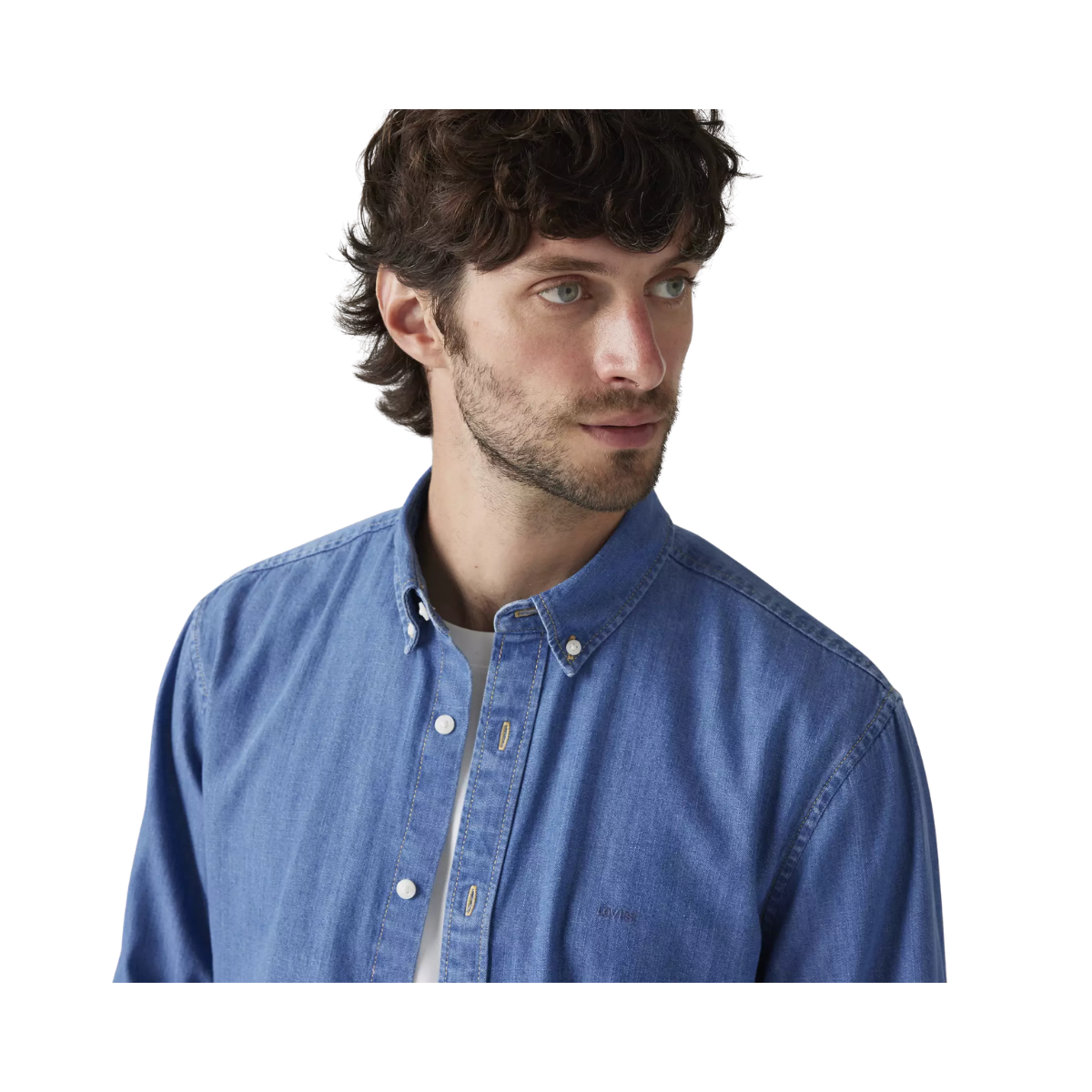 Authentic Button Down Shirt - Woodrow Mid Wash