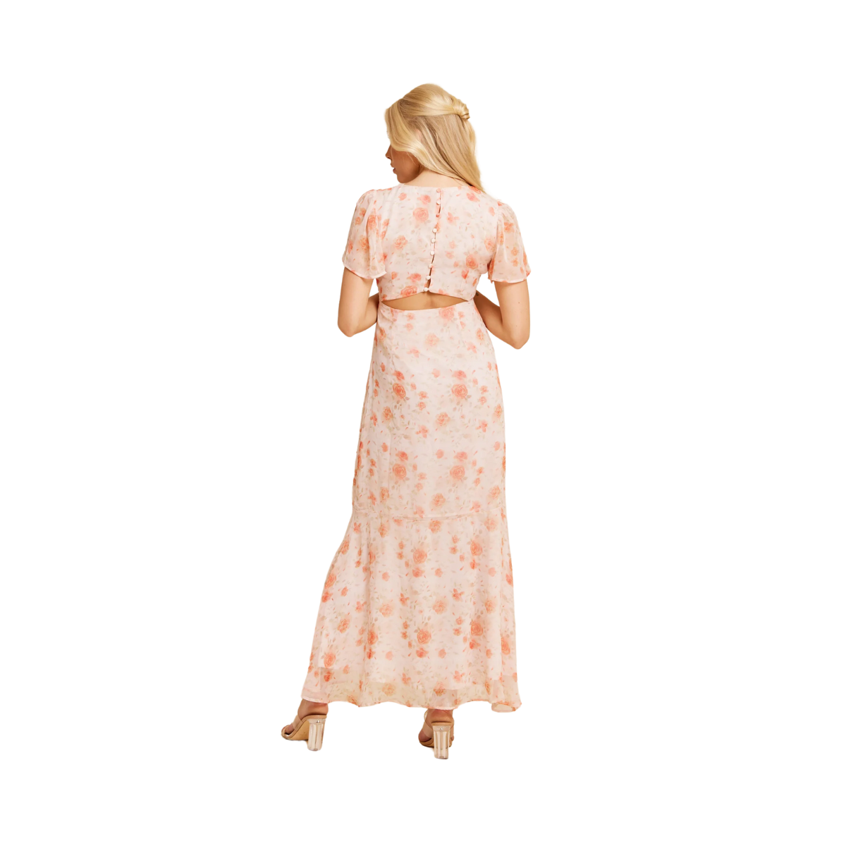 FAVORITE DRESS - APRICOT ROSE PRINT