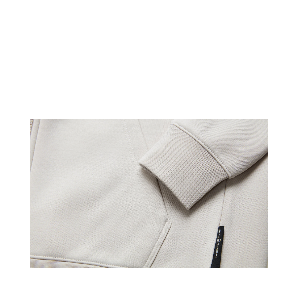 Bowman Logo Zip Hood - Ecru