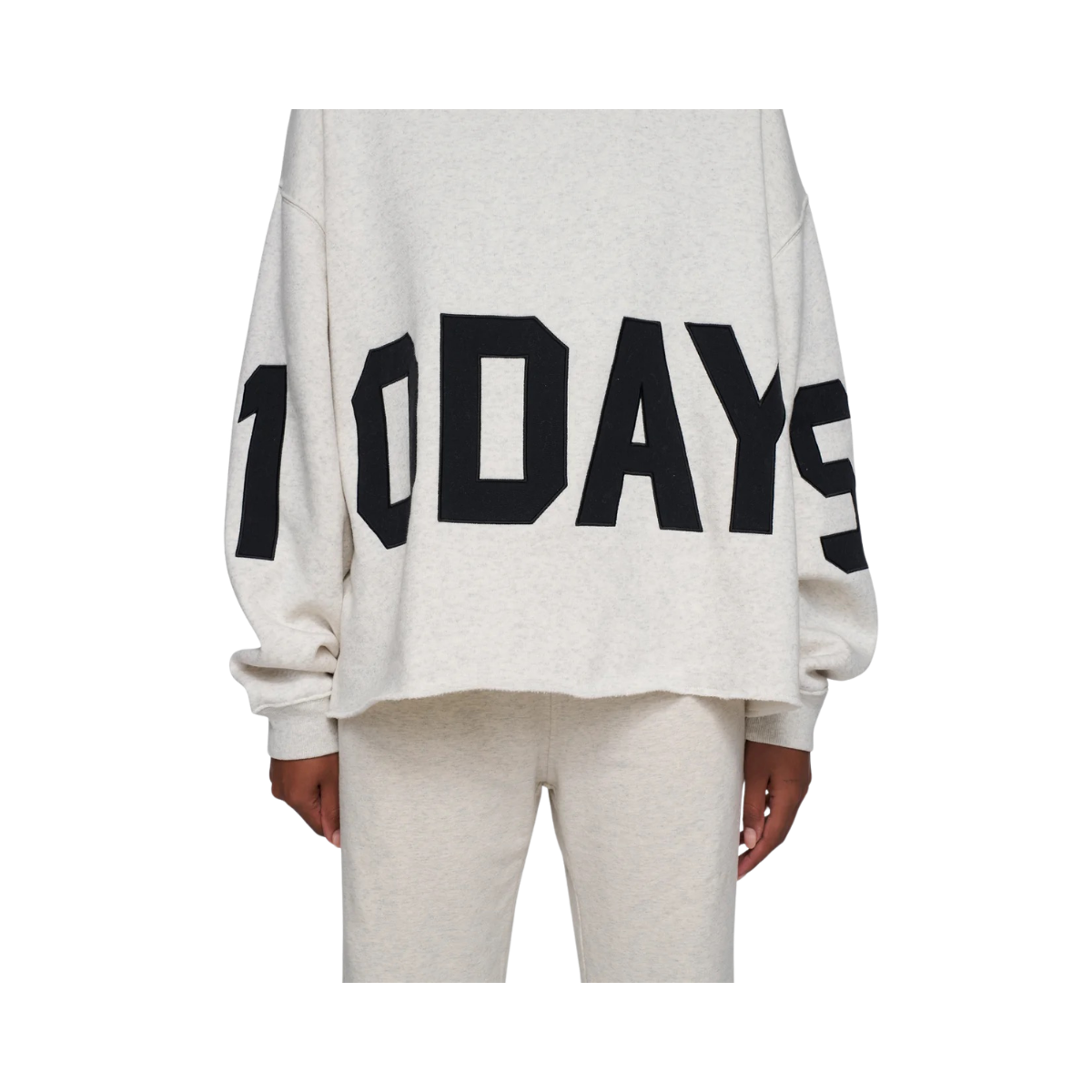 The statement Logo hoodie - Soft white melee
