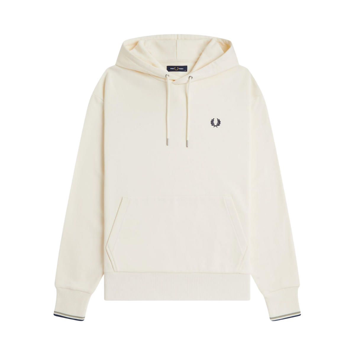 Tipped Hooded Sweatshirt - Ecru