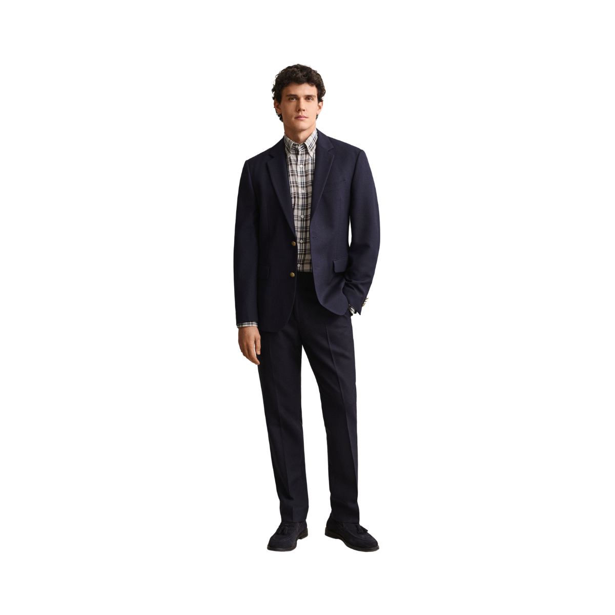 Reg Twill Check Shirt - Sand