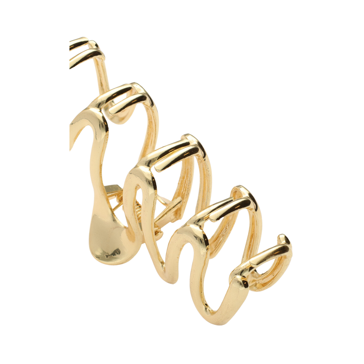 Hairclip medium wokkel - Gold