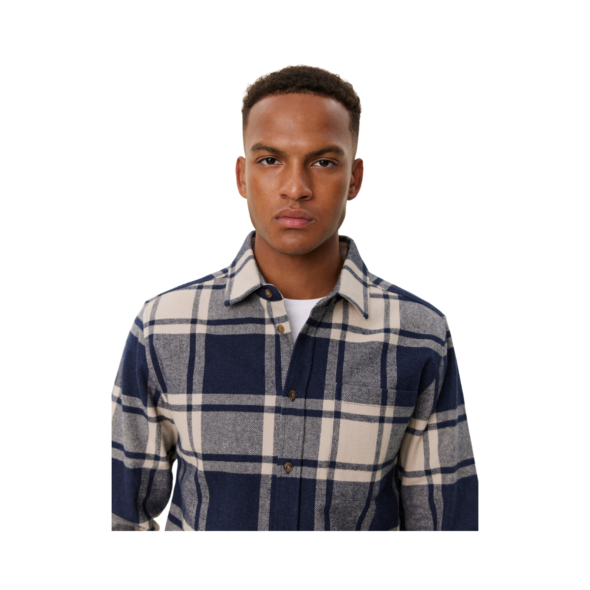 Jeremy Flannel Shirt - Navy