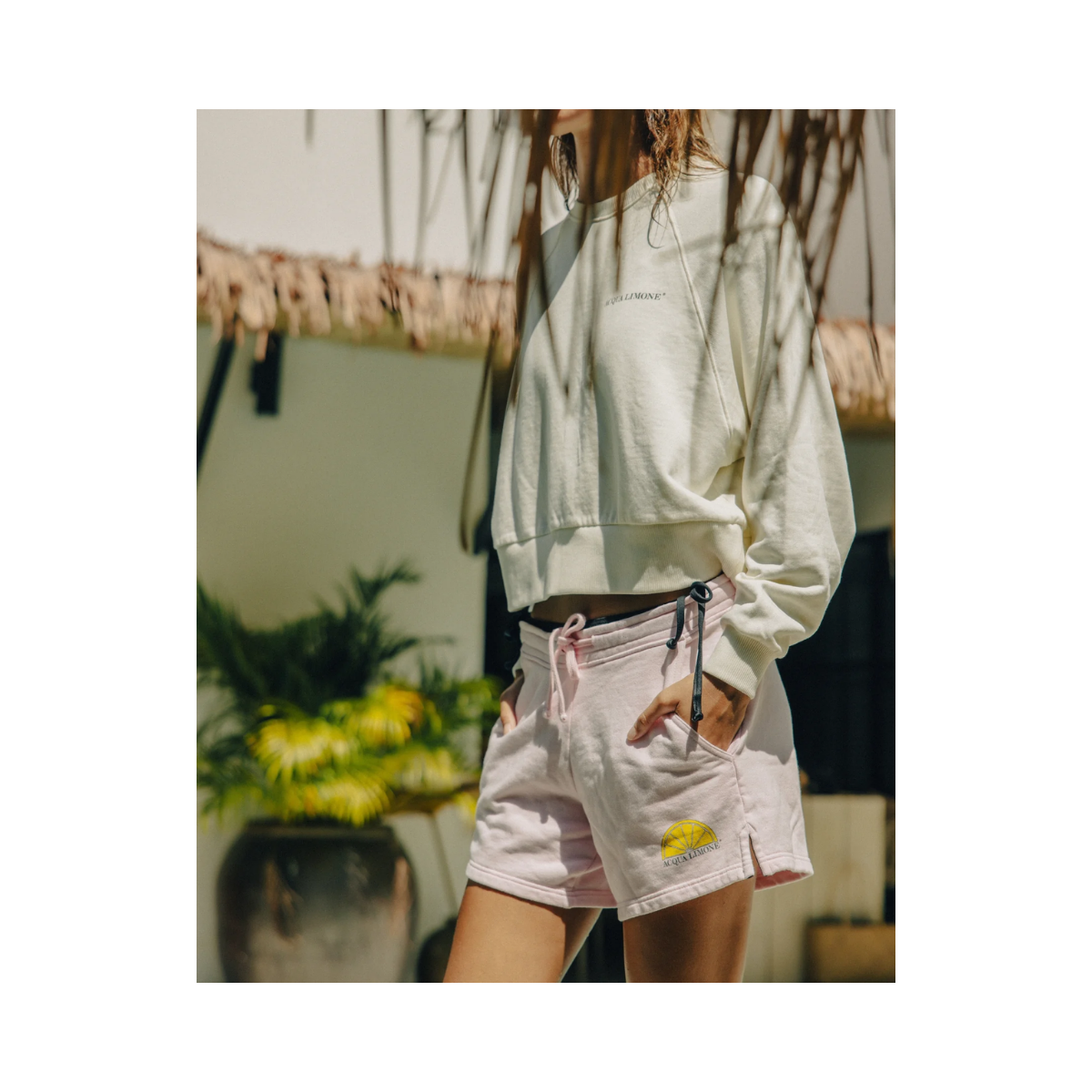 Donna Sweat Shorts - Pale pink