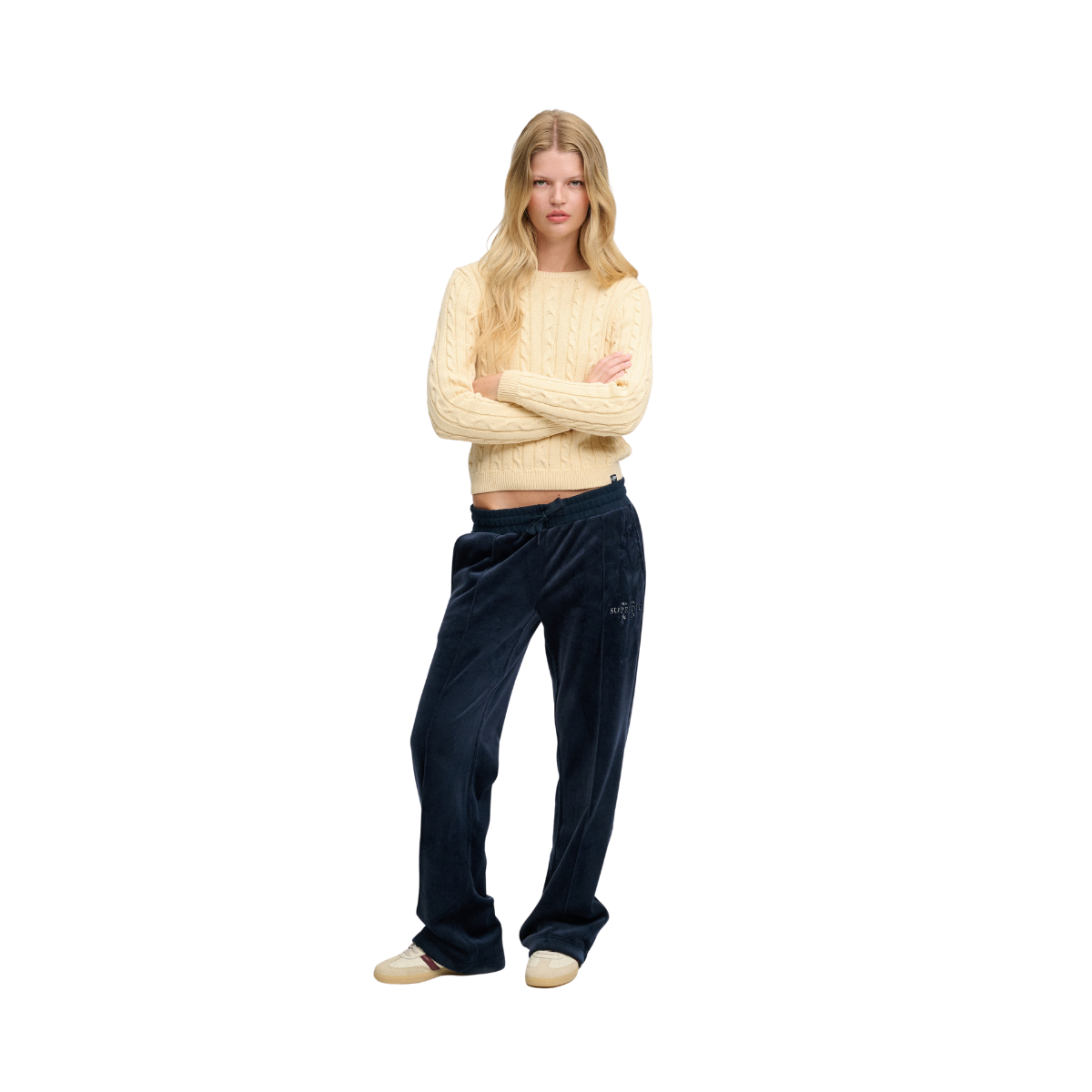 Drop Needle Velour Jogger - 49P Darkest Navy