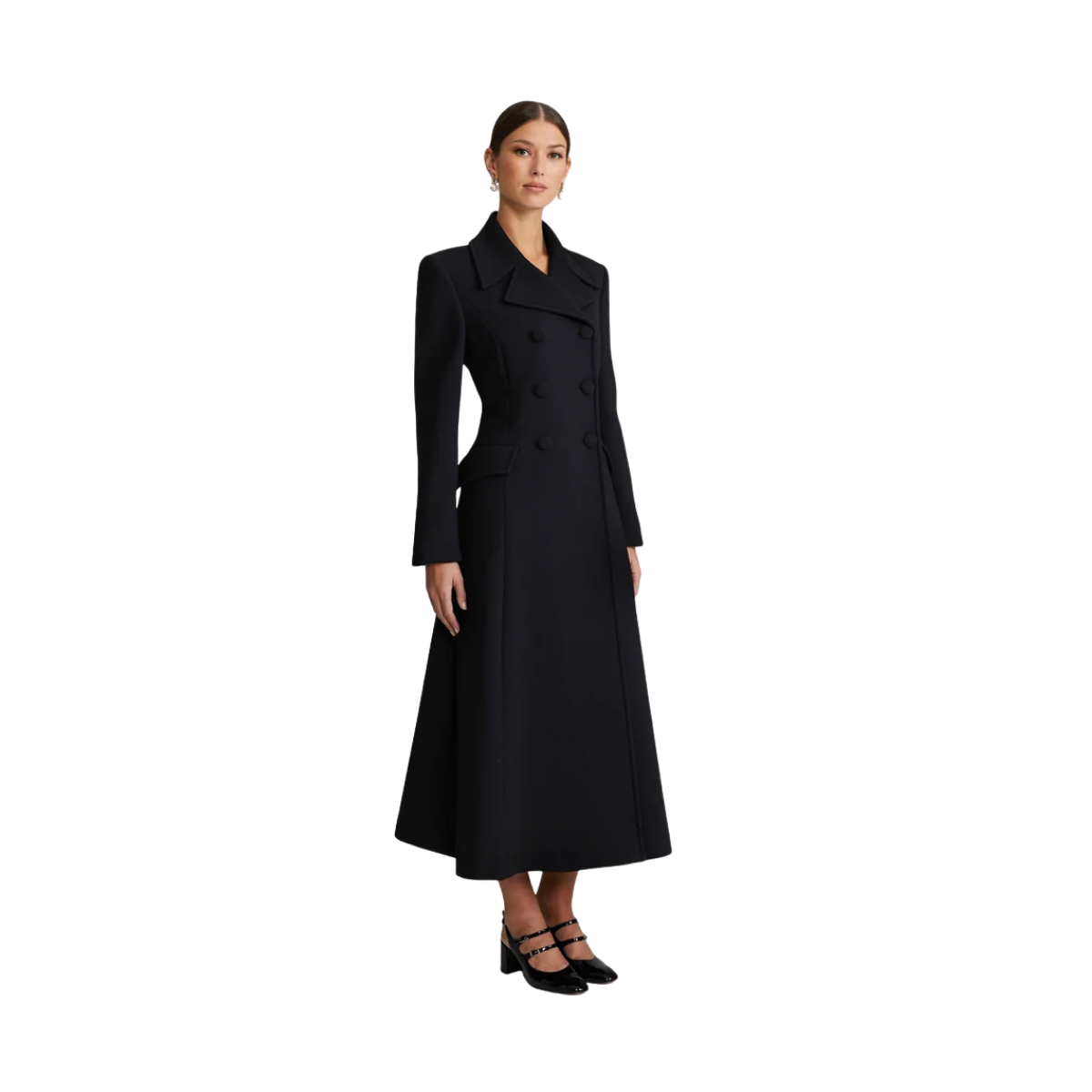 Dezire Wool Coat - BLACK