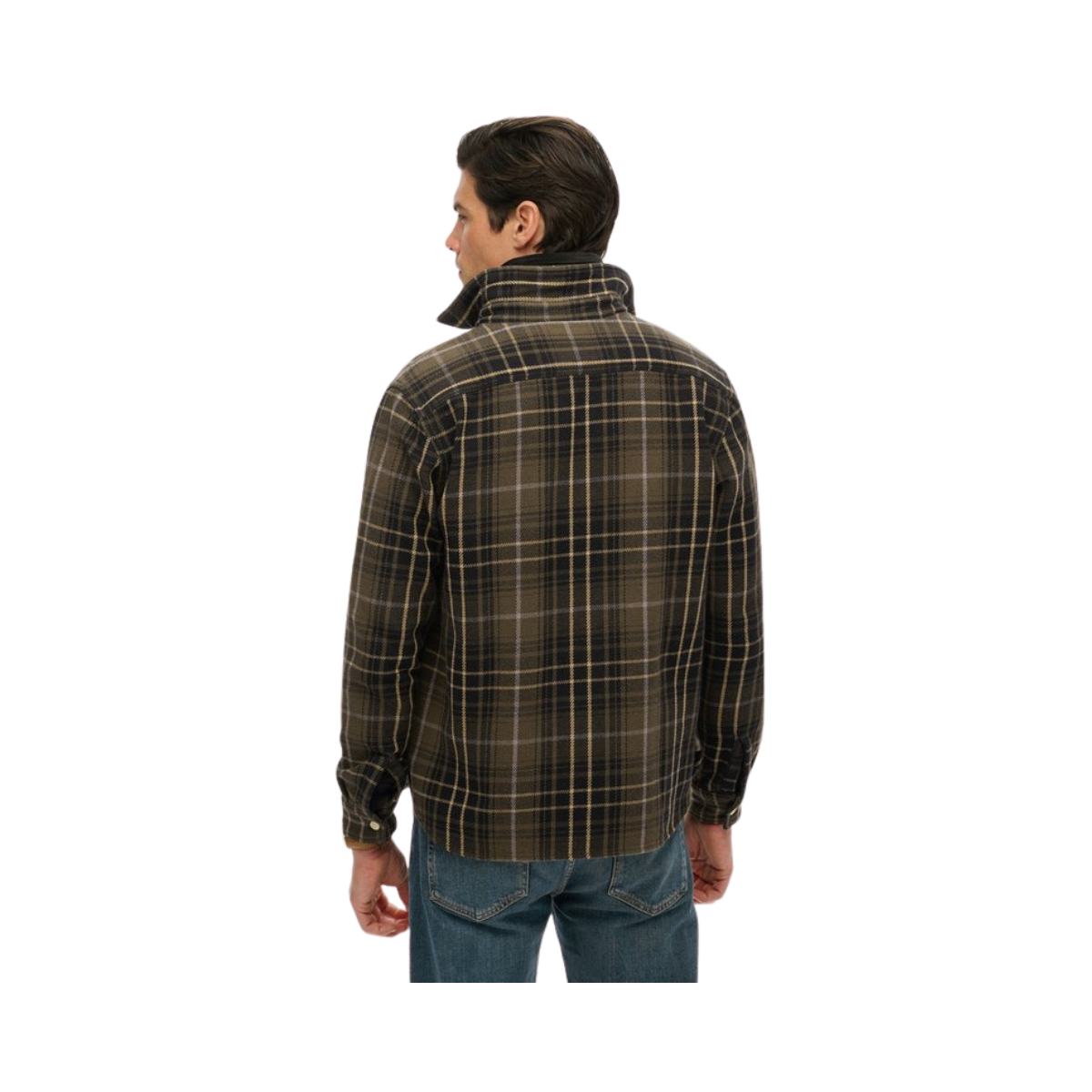 Merchant Heavy Checked Shirt - H7X Homestead Ombre Olive Green