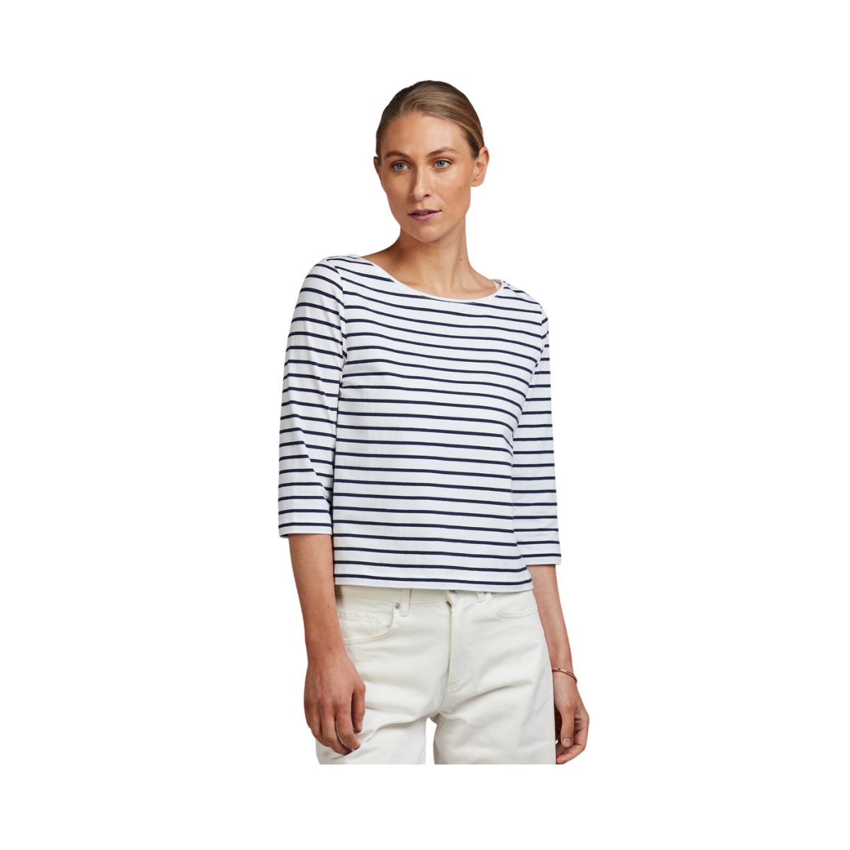 Lilja Jersey Top - Navy stripe