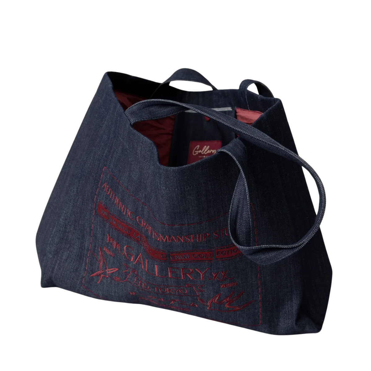 MMGGallery Circle Denim Tote Bag - 460 Indigo Blue