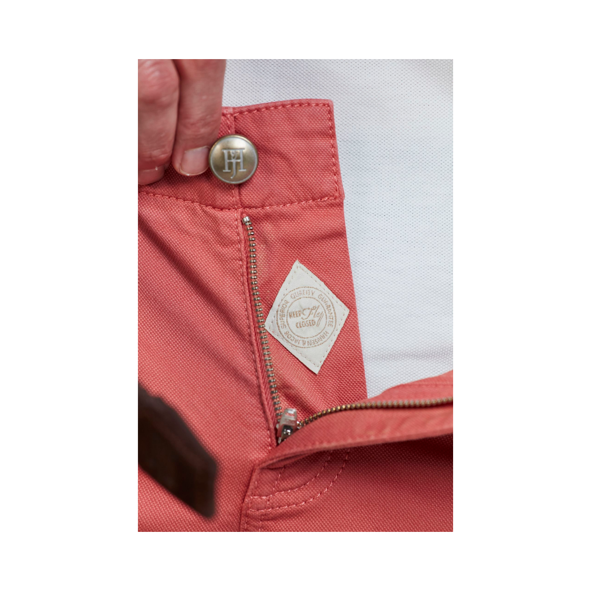 5-Pkt Pan Oxford Shorts - Soft Red