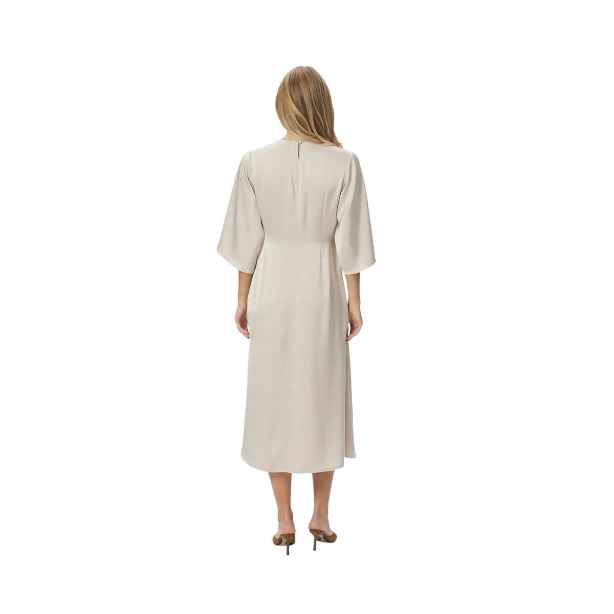 Remara Heavy Sateen Dress - Champagne