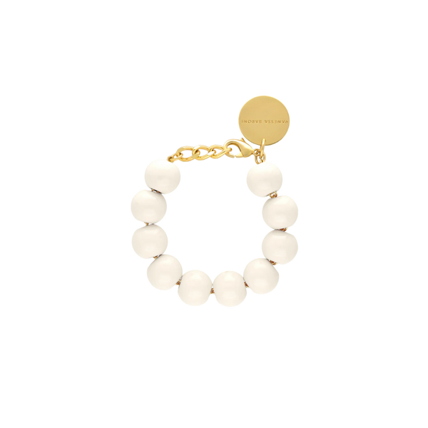 Beads Bracelet - White