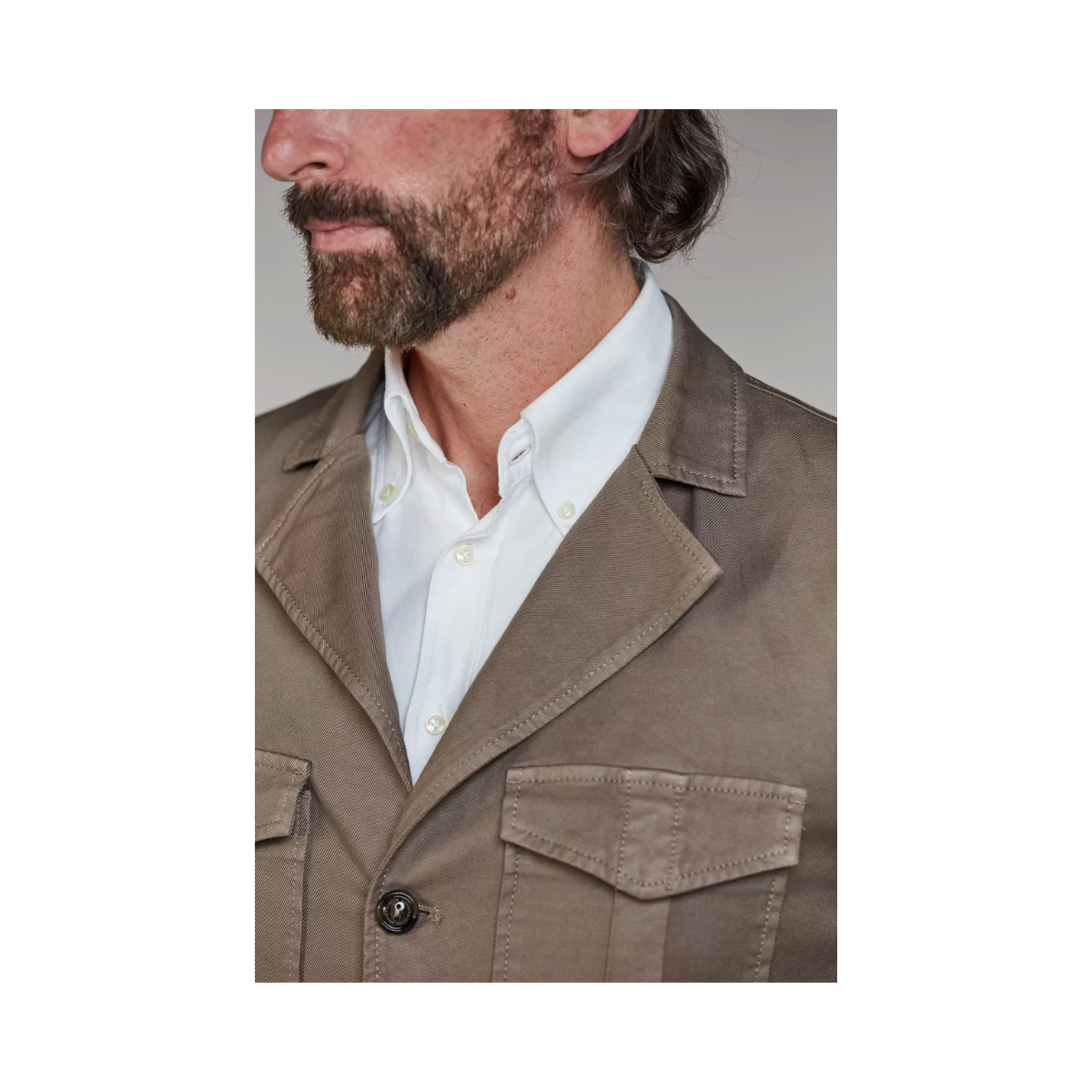 Sorrento Linen Blend Jacket - Rustic Brown