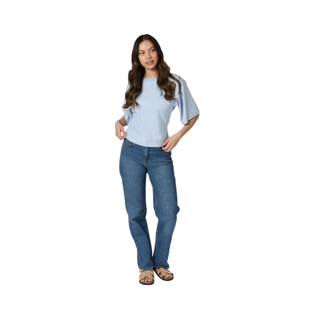 Asha Boxy Tee - 145 Light Blue