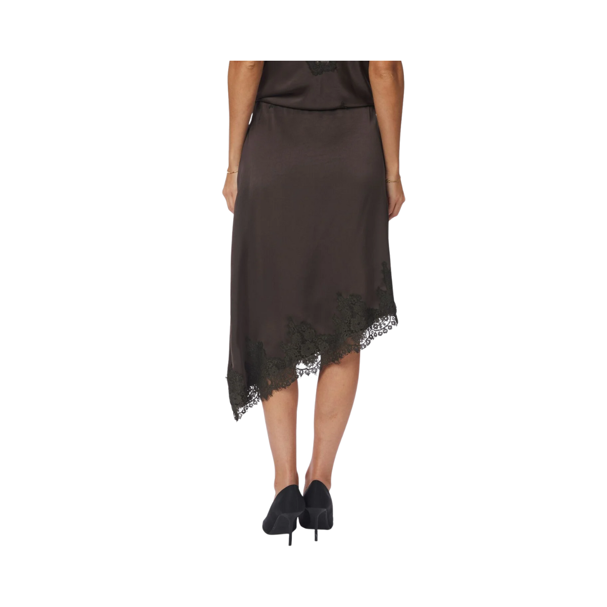 Fiora Lace Skirt - Dark Brown