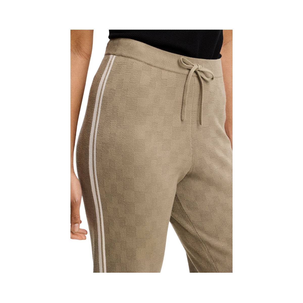 Kera Knitted Jacquard Pant - Brindle
