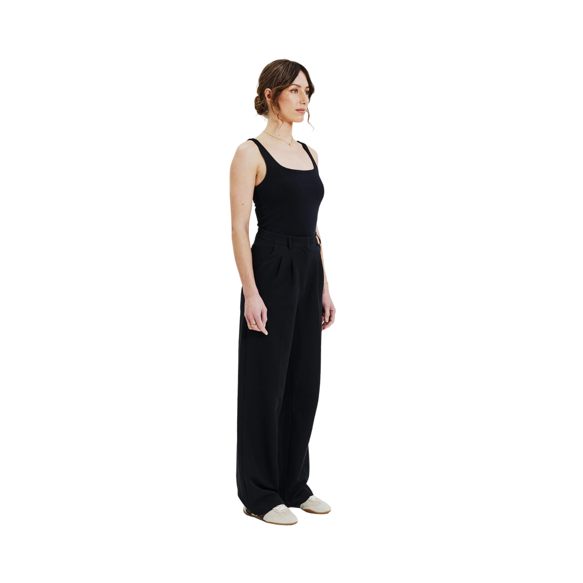Tank Scoop Back - Black