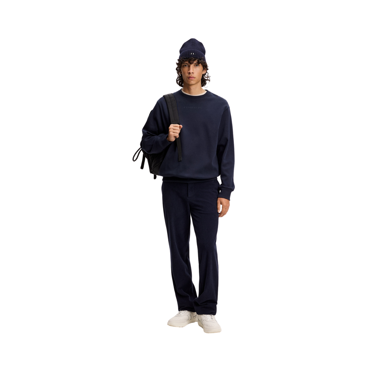 Logan Drape Cord Pants - JL Navy