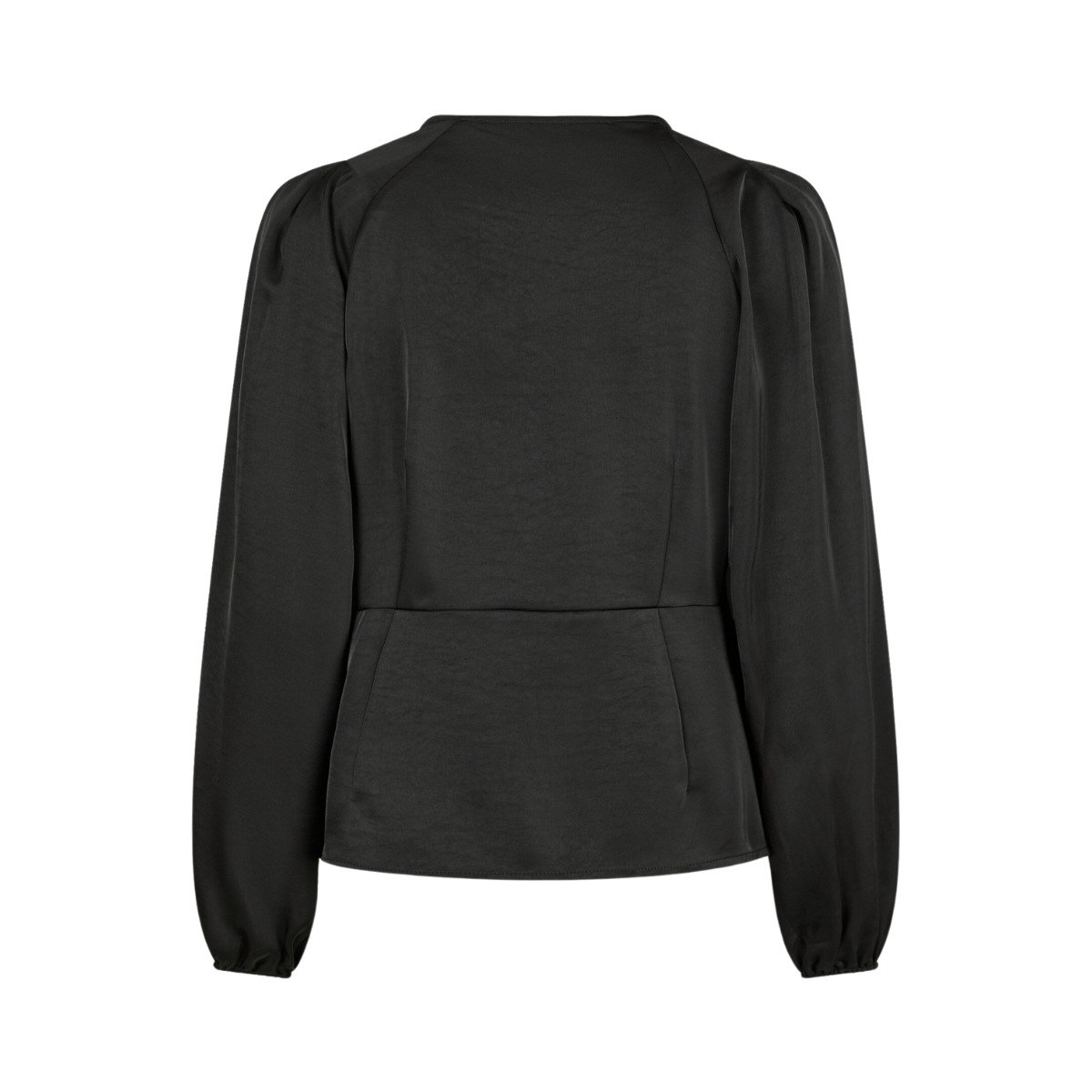 Istana Heavy Sateen Blouse - Black