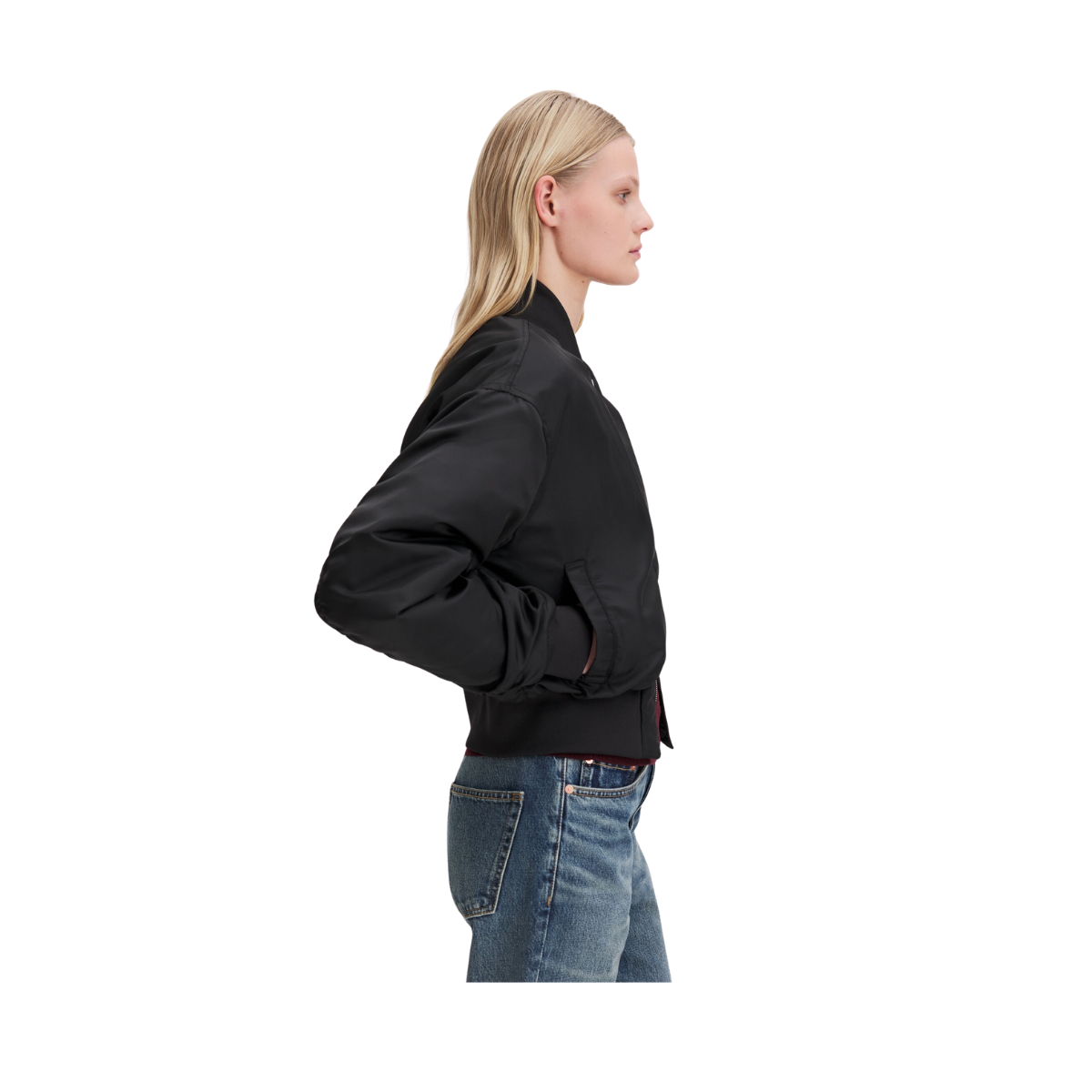 Nylon Zip Jacket - Black