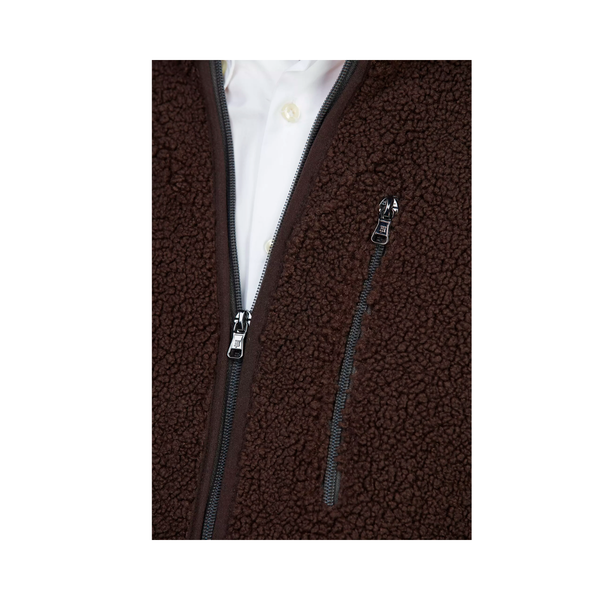 Pile Fleece Jacket - Dark Brown
