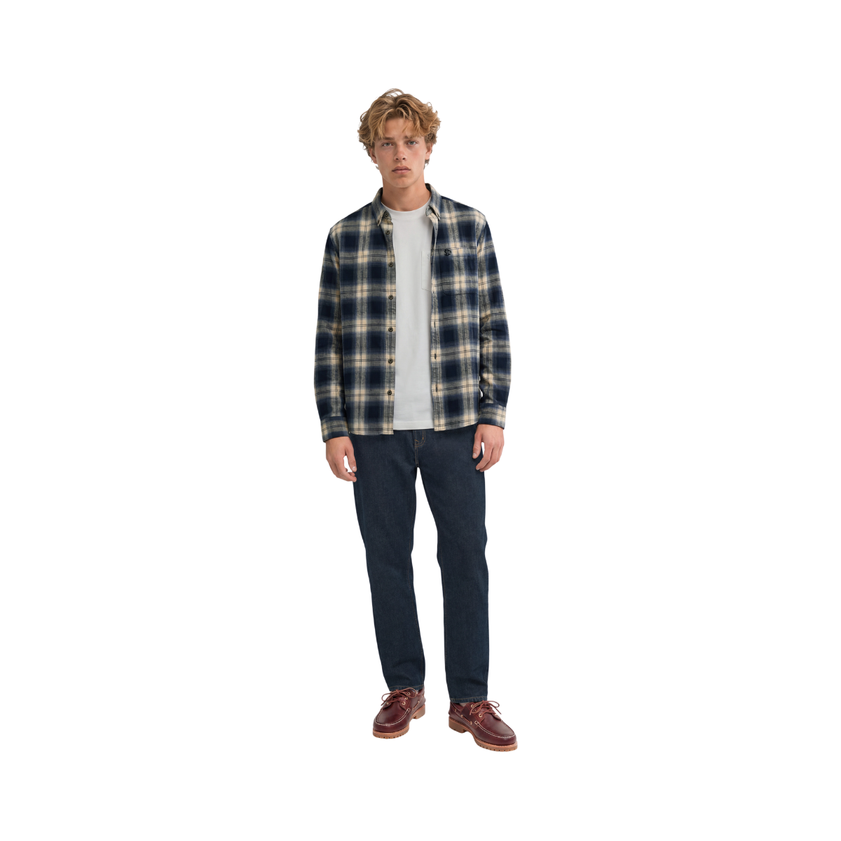 L/S Cotton Lumberjack Shirt - Cedar Check Navy