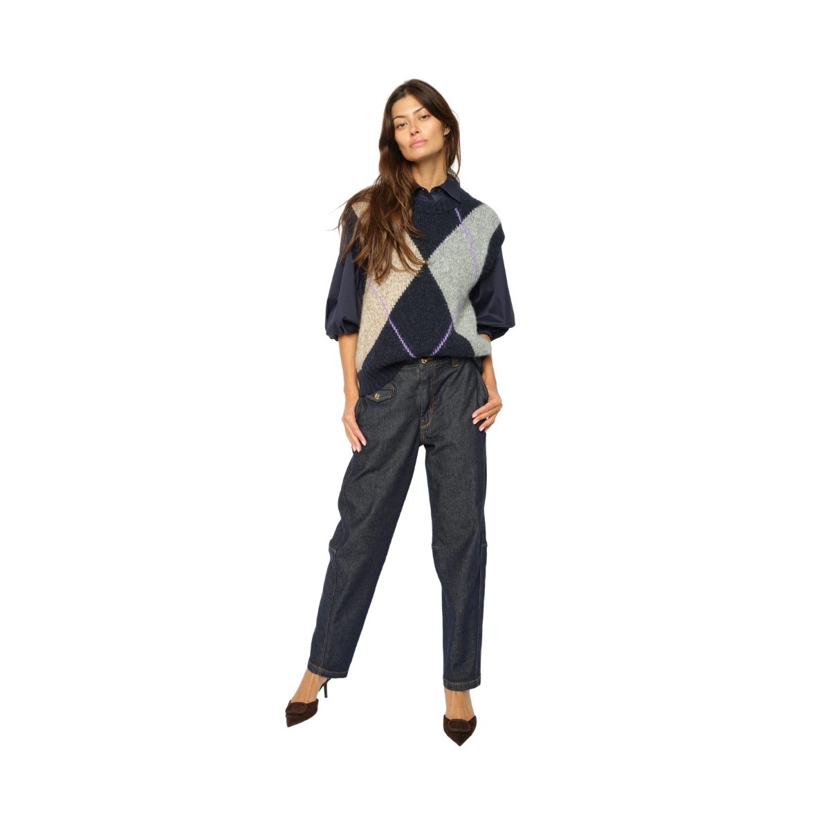 MMAymen Chino Denim Jeans - Dark Blue