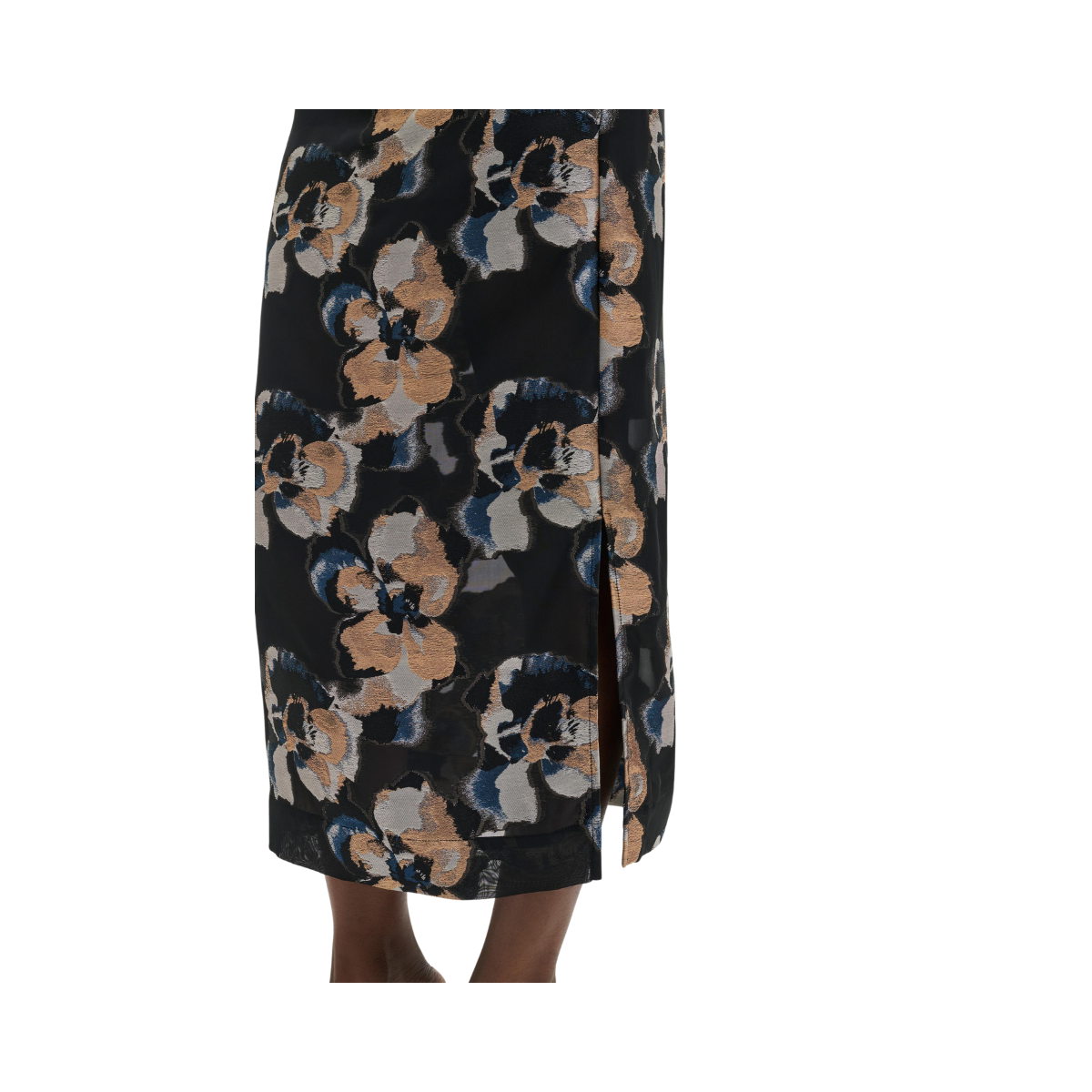 Sanna  Midi Skirt - Dark Blooms