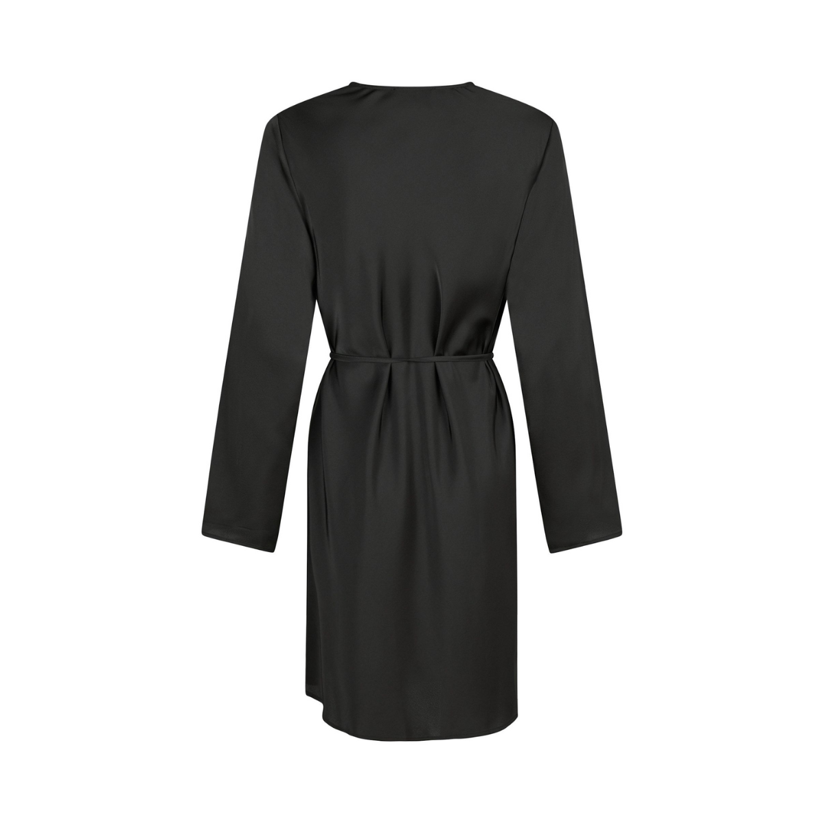 Vega Soft Satin Dress - Black