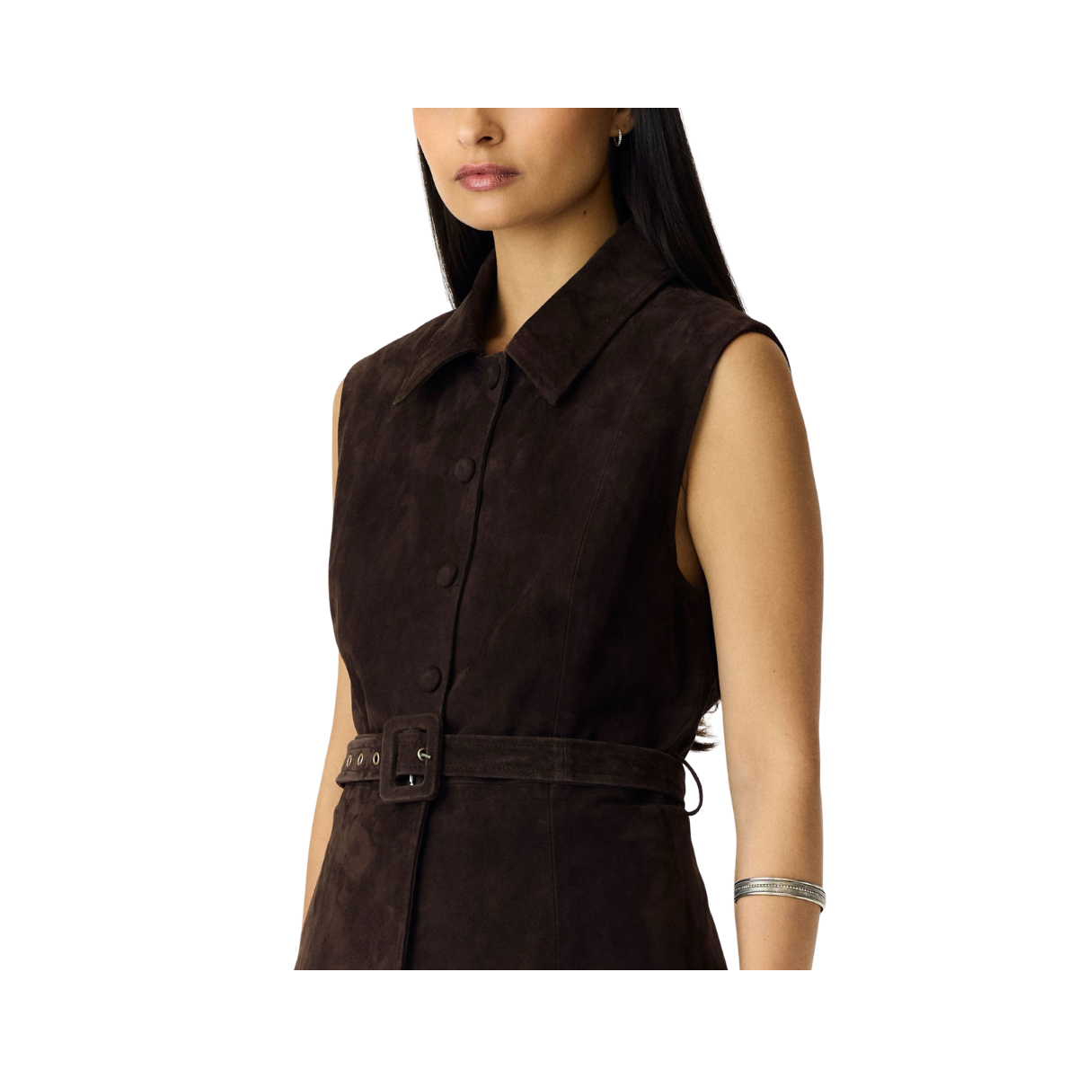 YASRie Suede Waistcoat - Coffee Bean