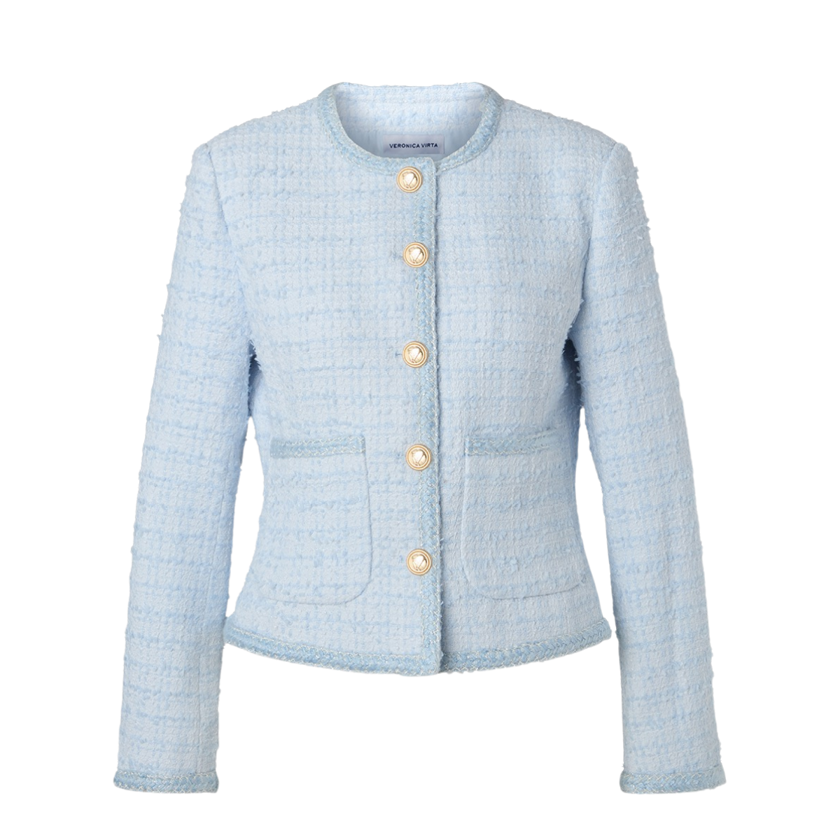 Alexa Tweed Jacket - Light Blue