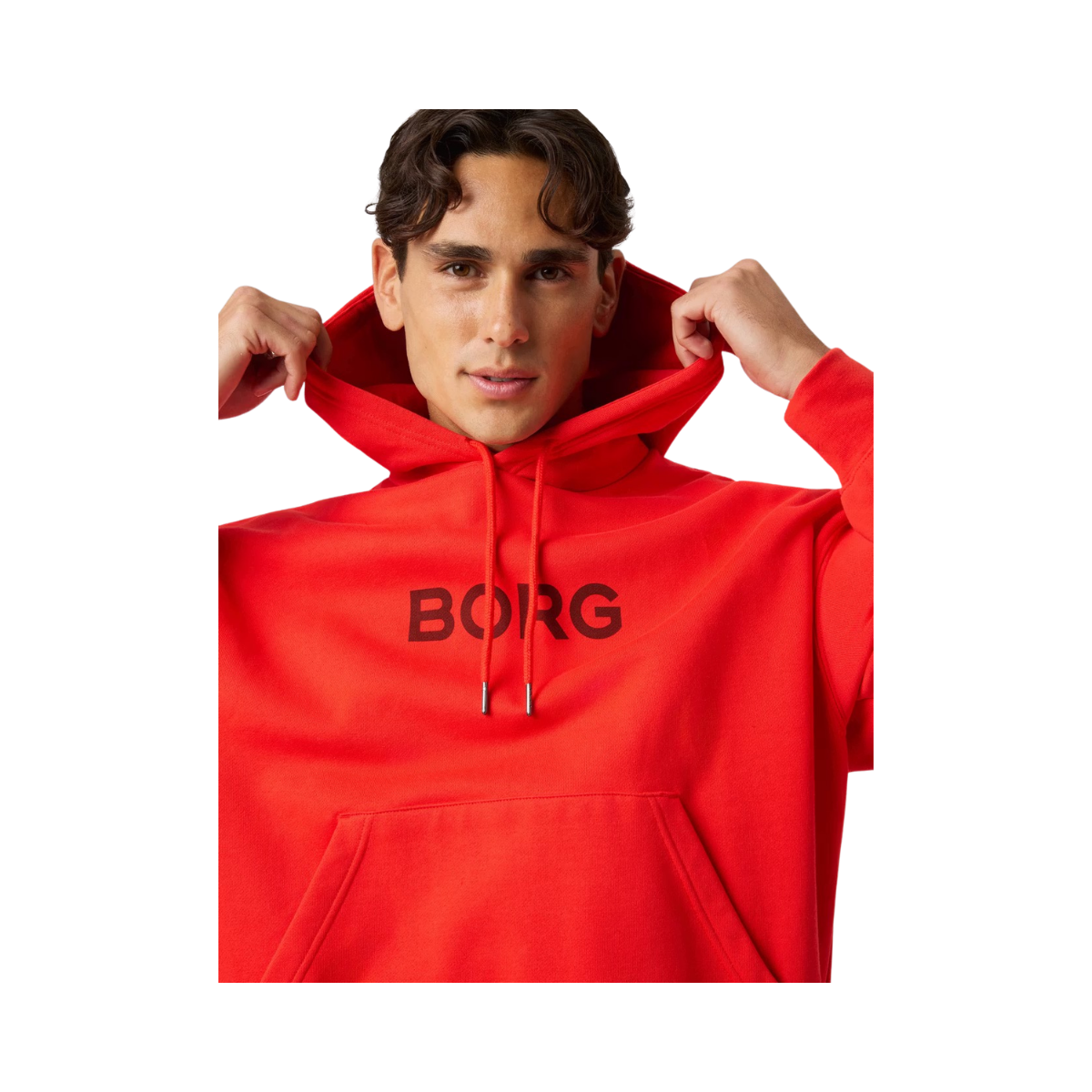 Borg Oversized Hoodie - Flame Scarlet