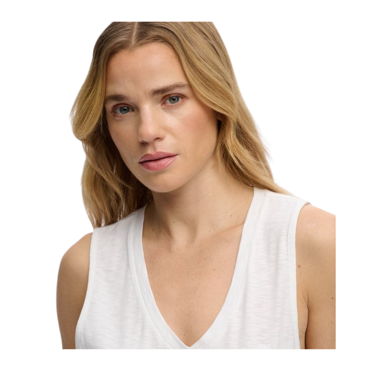 Studios Vee Neck Vest - 01C Optic