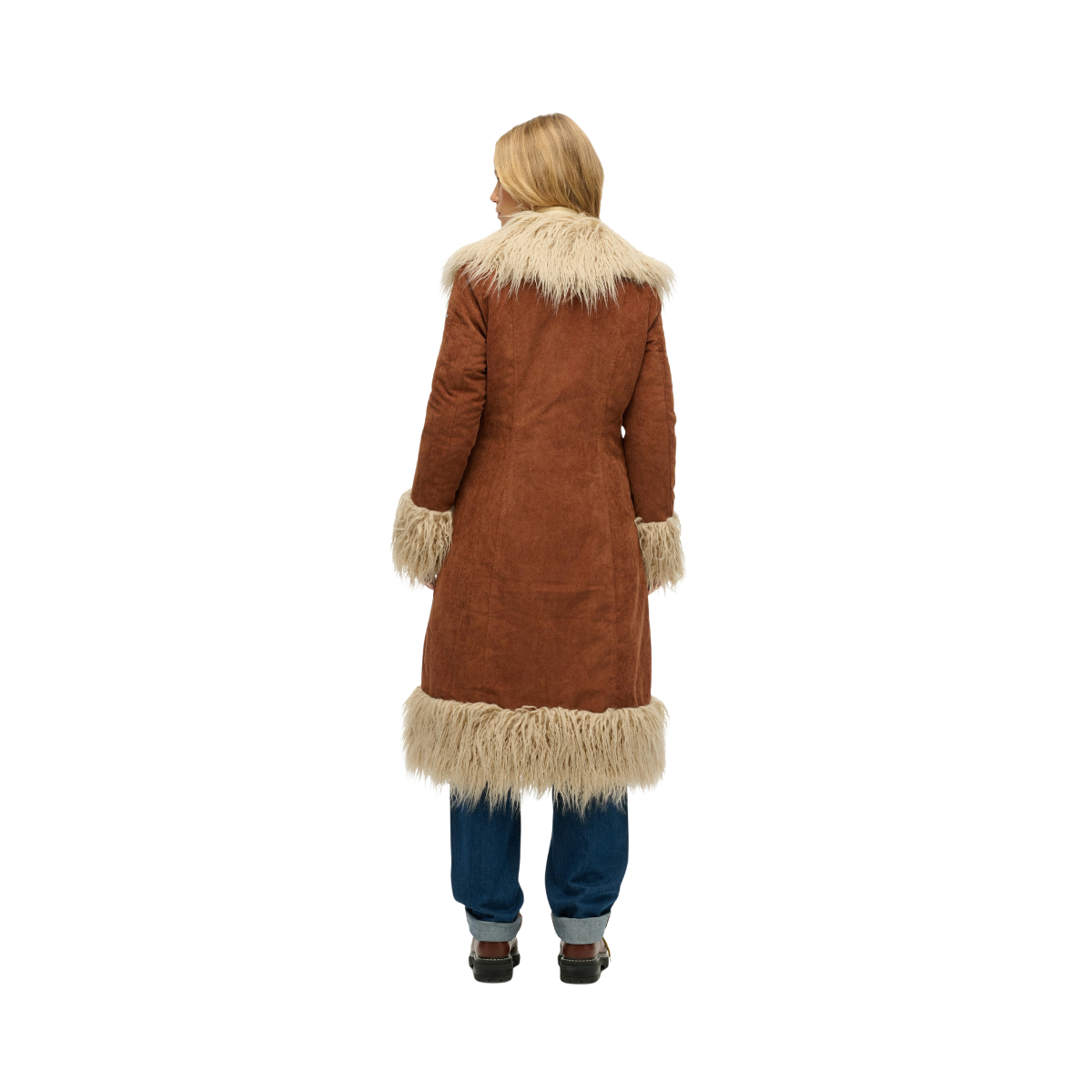 Long Afghan Coat - J8C Rustic Chestnut Brown