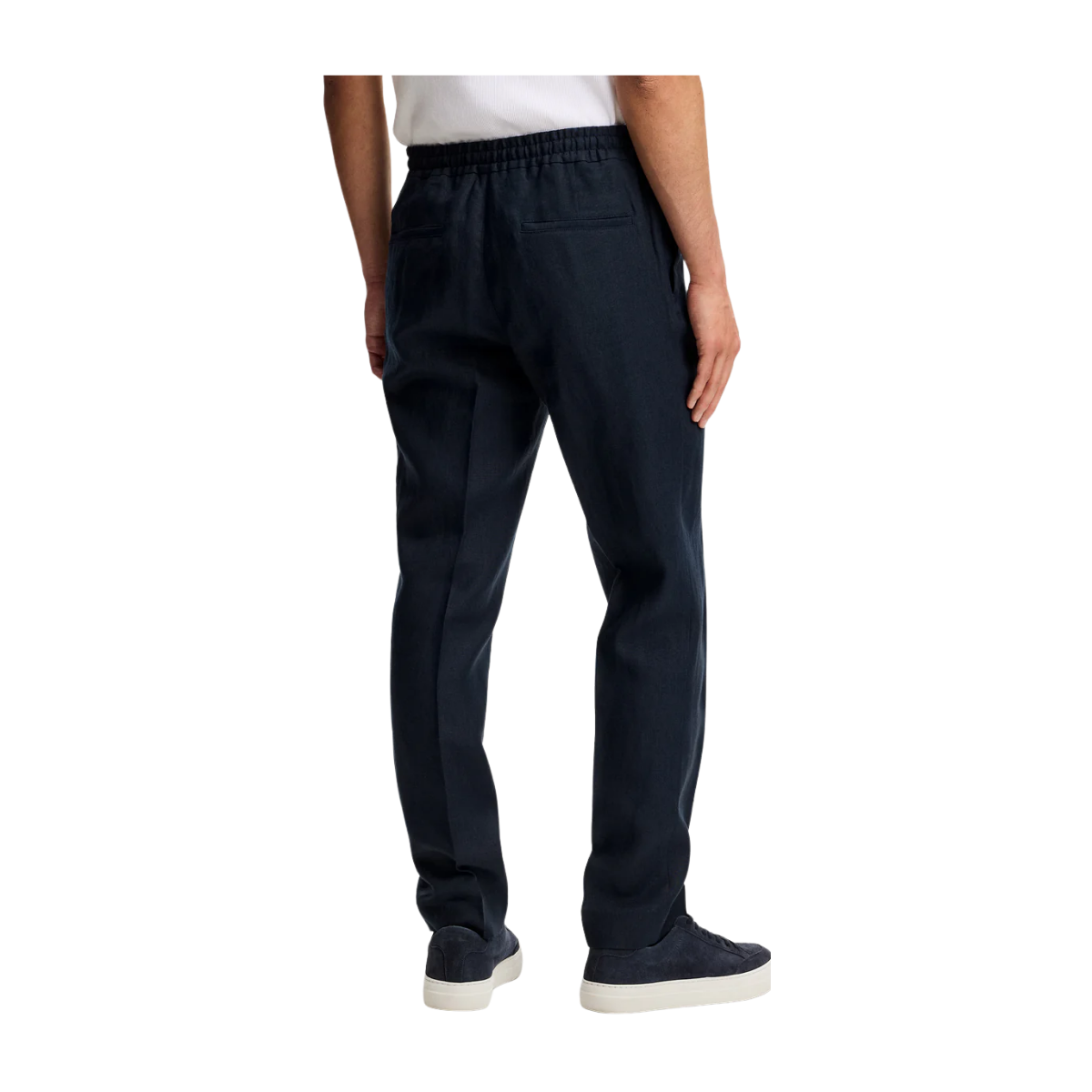 Soren Drape Linen Pants - JL Navy