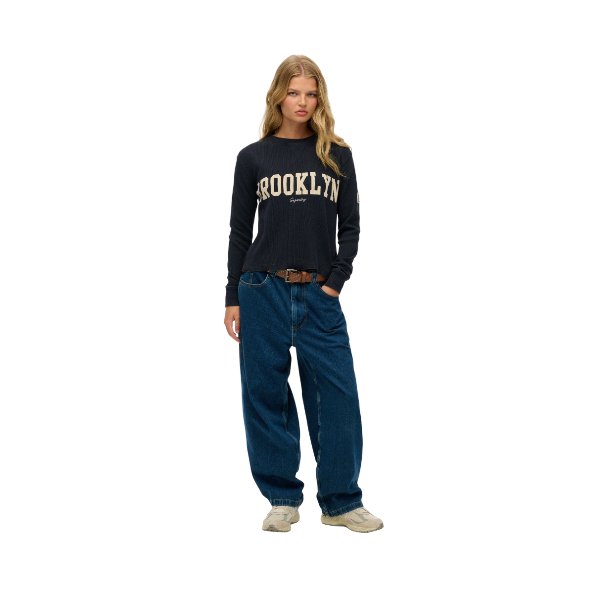 Ath Essential Graphic Ls Top - Eclipse Navy