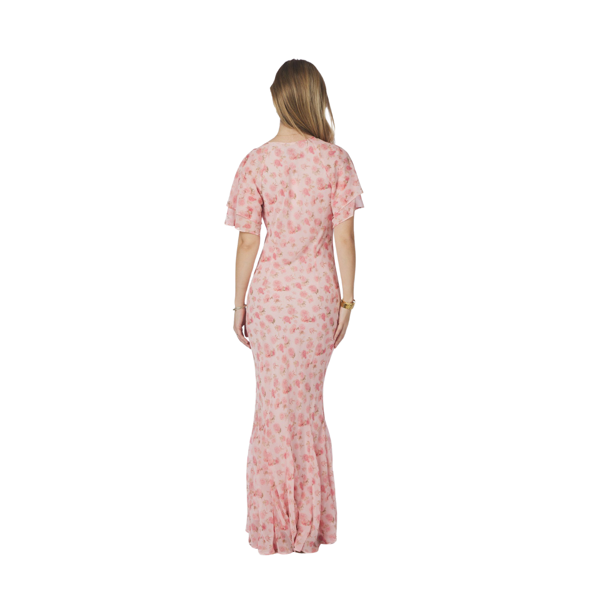 Celesse Flower Fade Dress - Light Pink