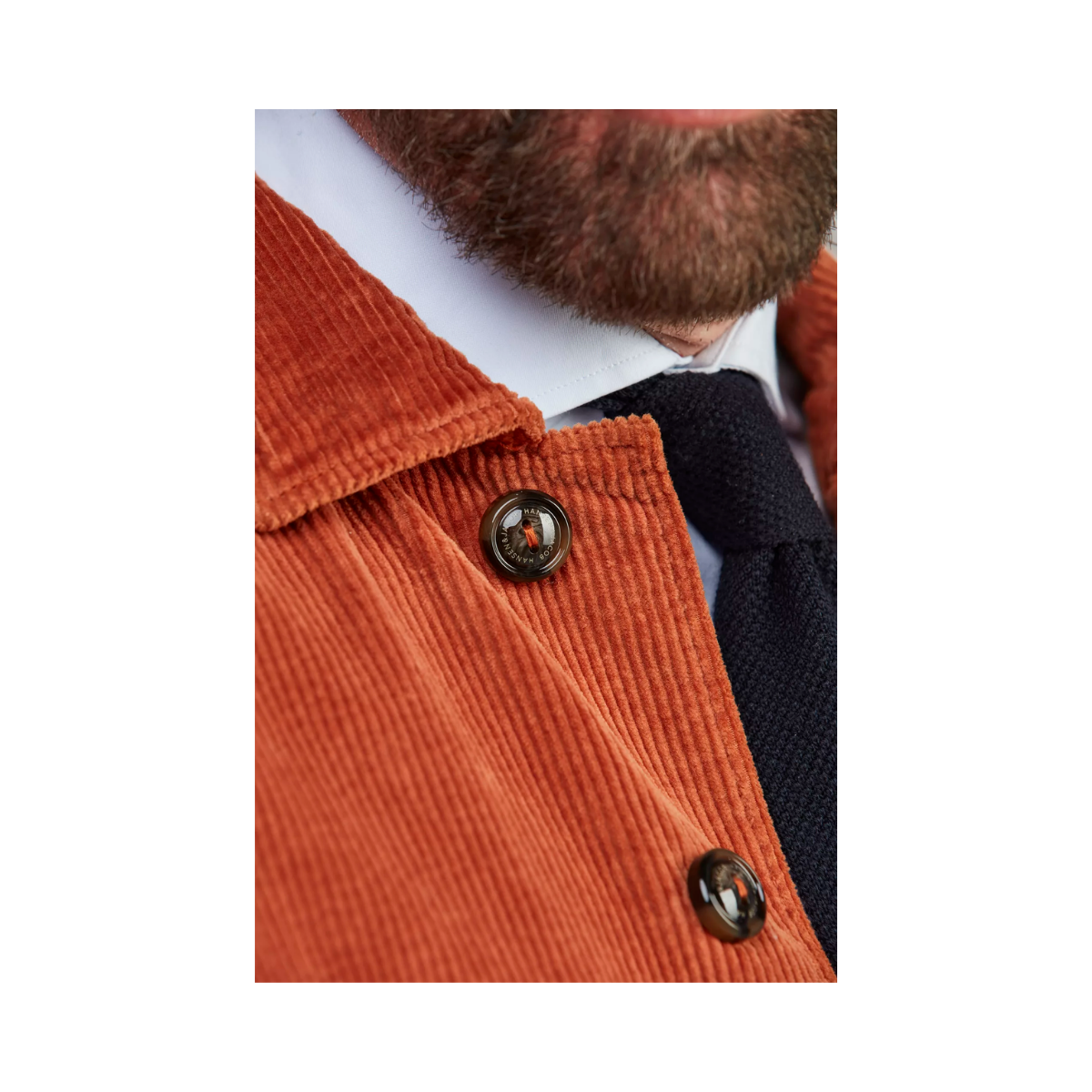 8W Corduroy Overshirt - Dark Orange