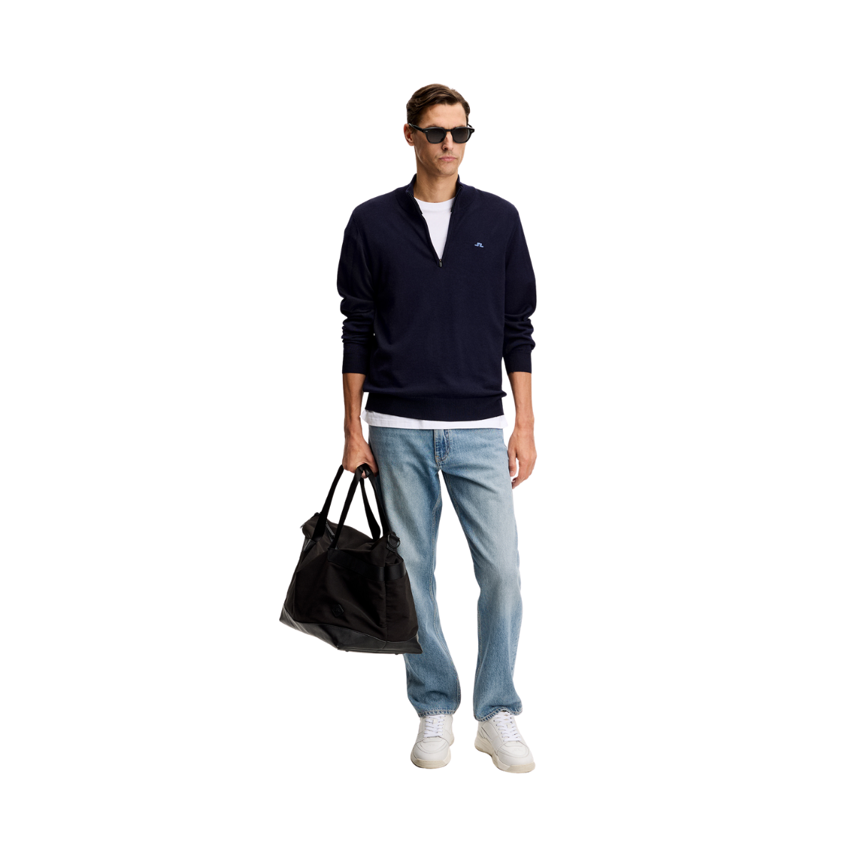 Kiyan Quarter Zip Sweater - 6855 JL Navy