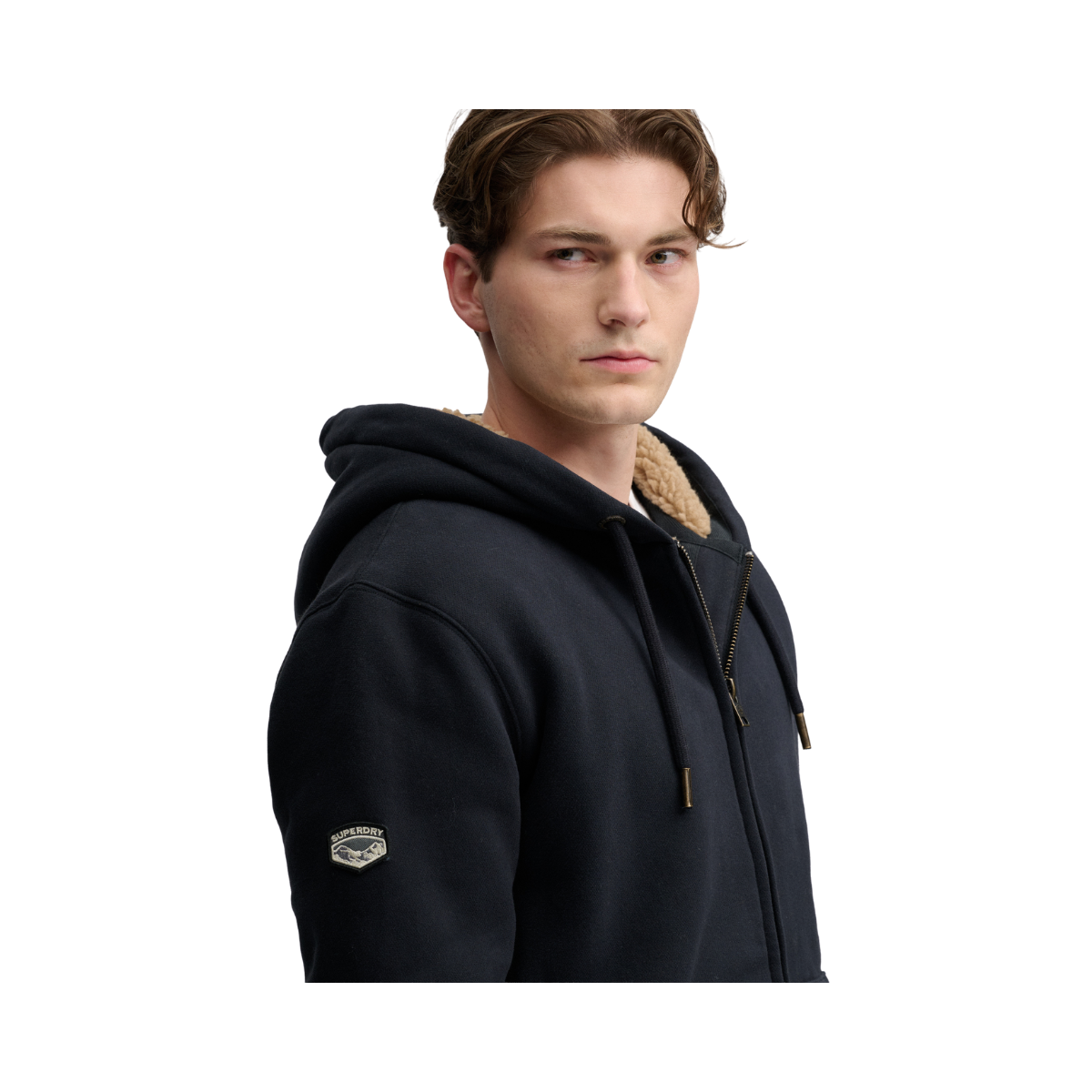Borg Lined Ziphood - Eclipse Navy