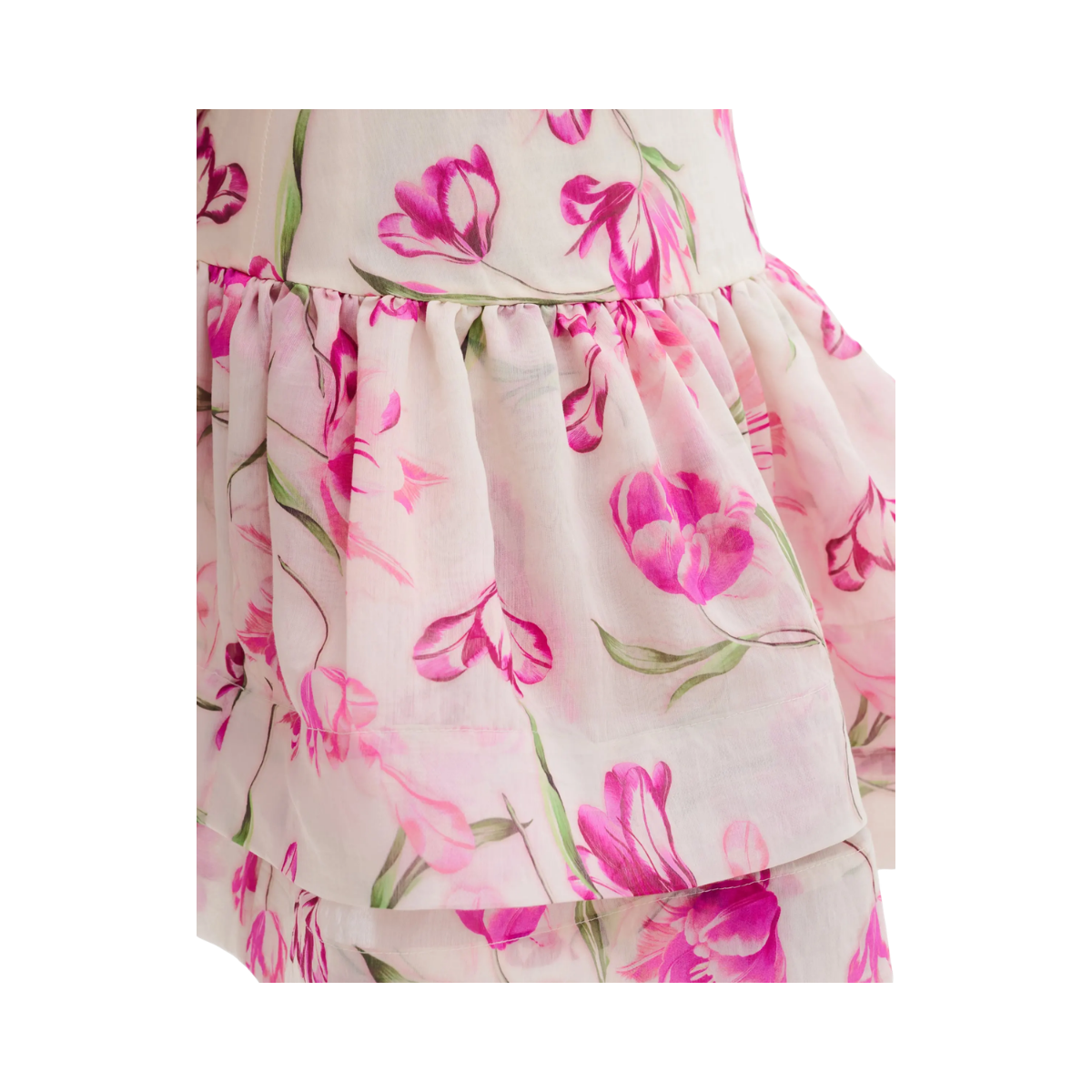 Fantine Ruffled Mini Skirt - Tulip Pink