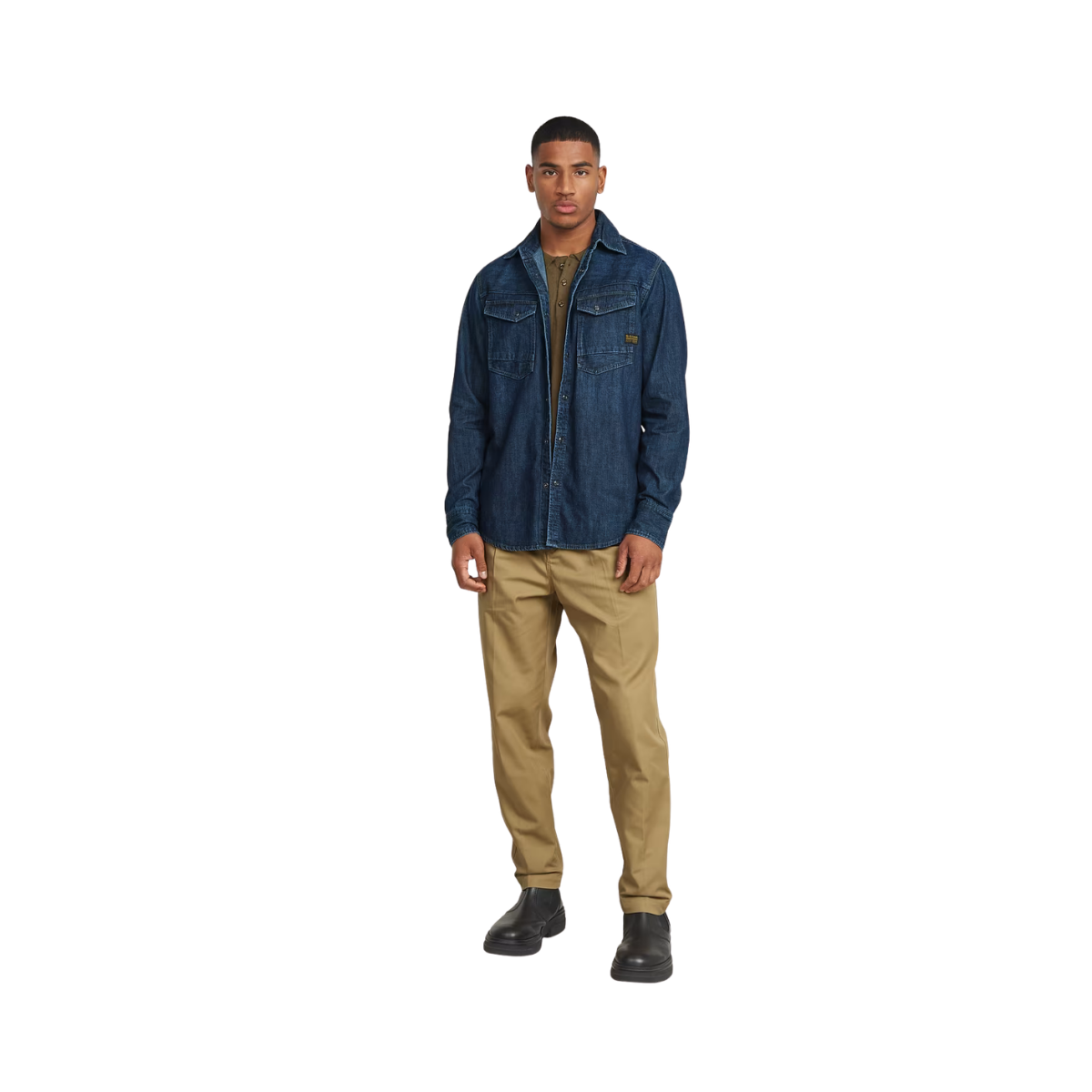 Dakota Slim LS Shirt - Worn In Deep Sea