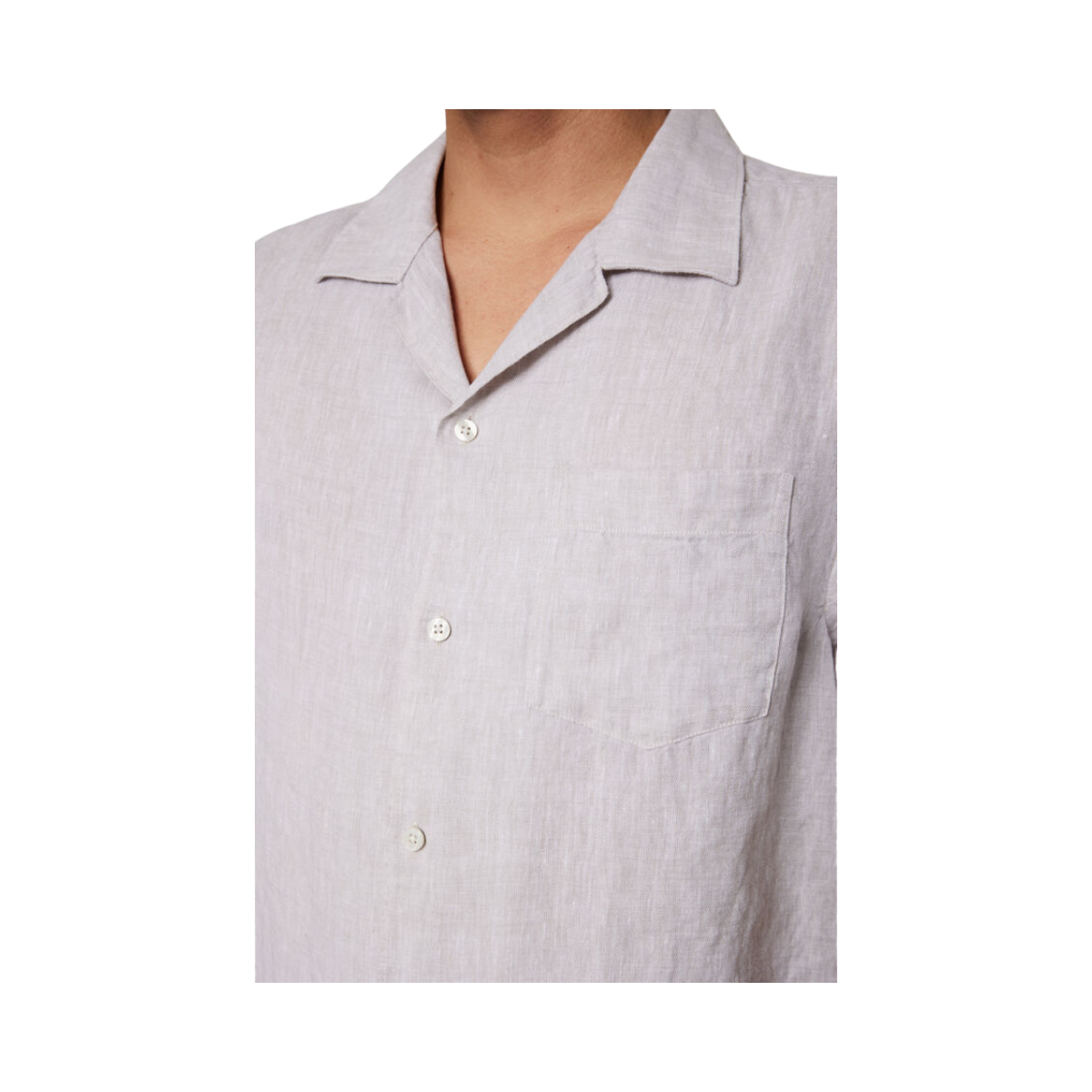 Elio Linen Melange Shirt - Moonbeam